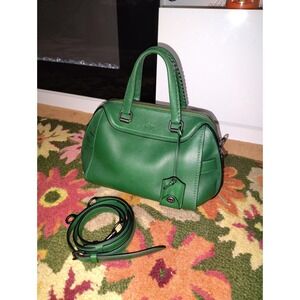 EUC Coach Kelly Green Ace Satchel w/Strap and Clochette